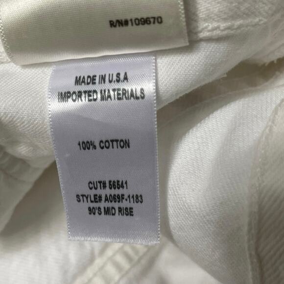 Agolde 90’s Mid Rise White distressed Denim Jeans Size 25 - Picture 8 of 12